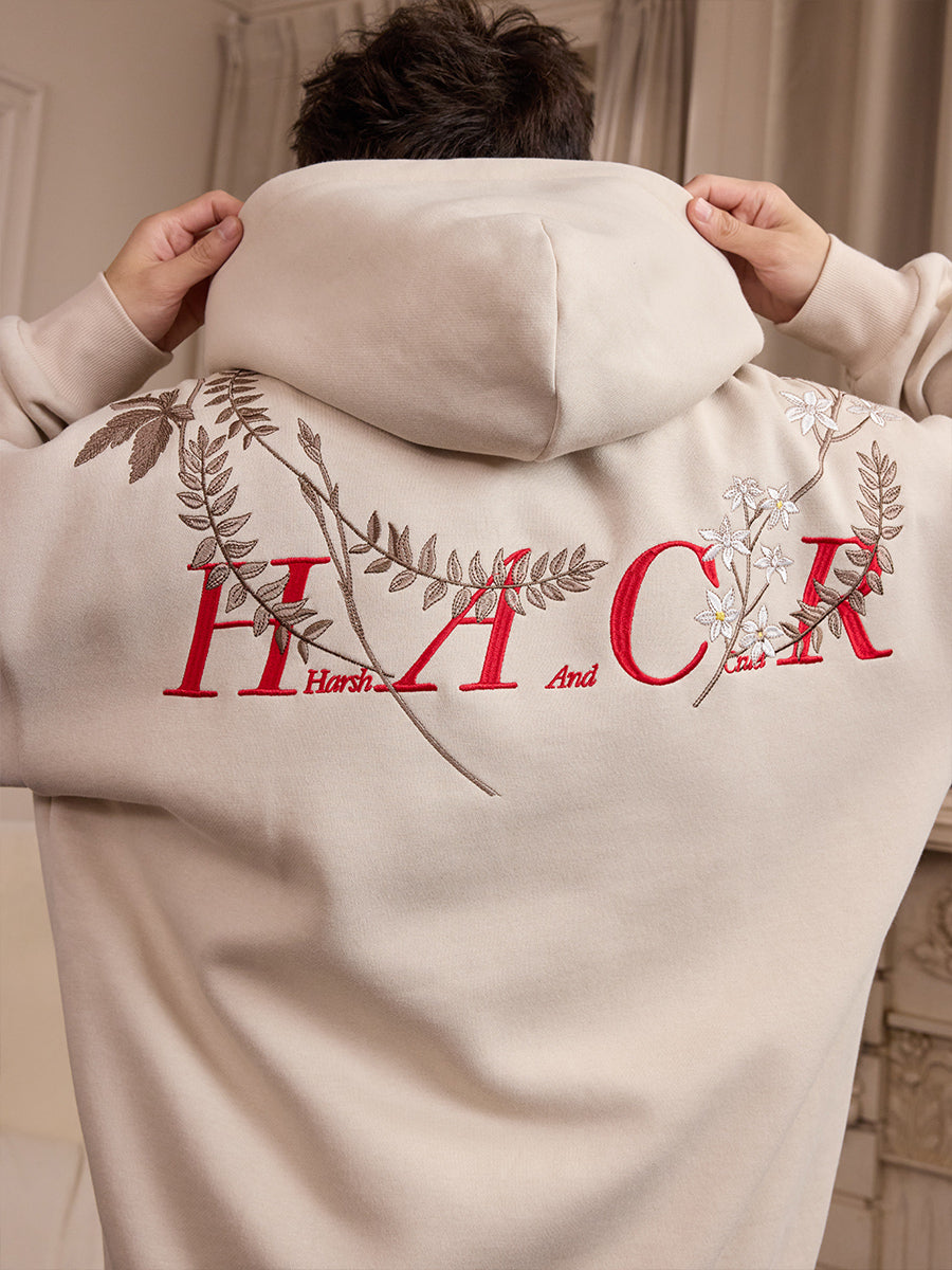 Harshandcruel floral embroidery HACR Hoodie