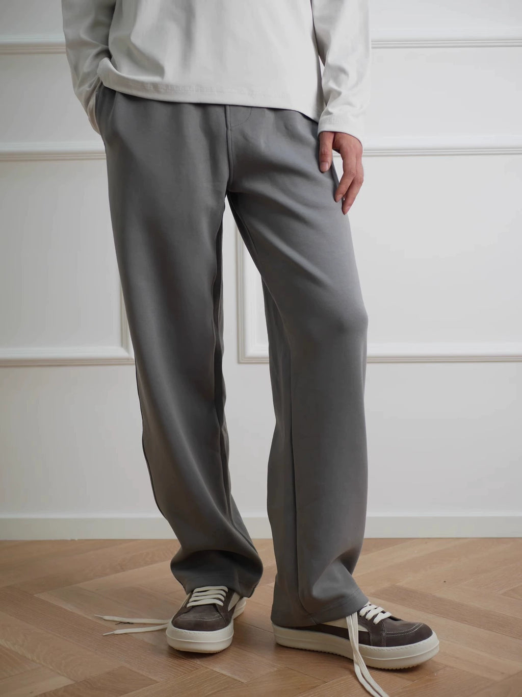 NO LOGO Low-top Cowhide Heightening Board Shoes