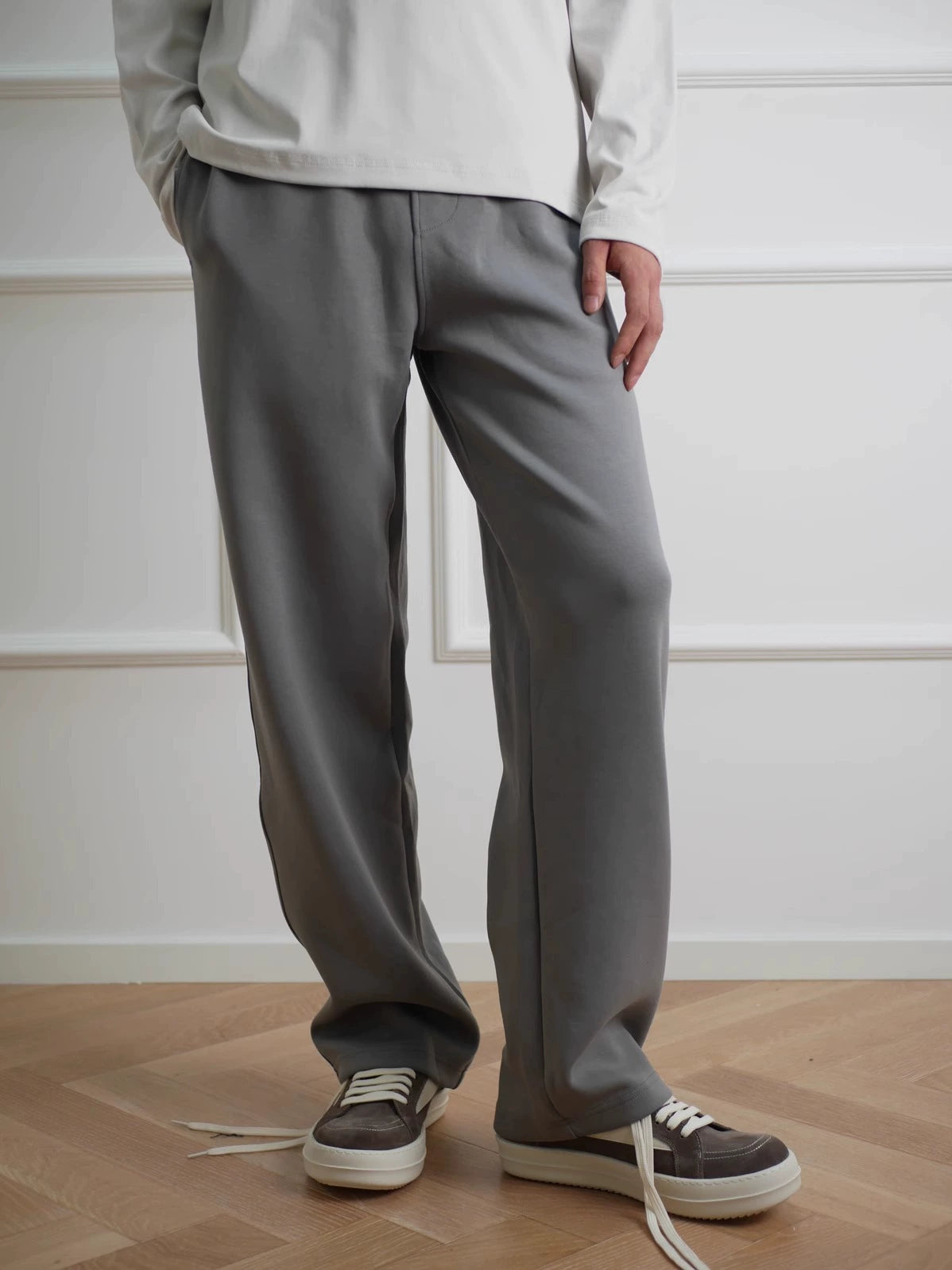 NO LOGO Low-top Cowhide Heightening Board Shoes