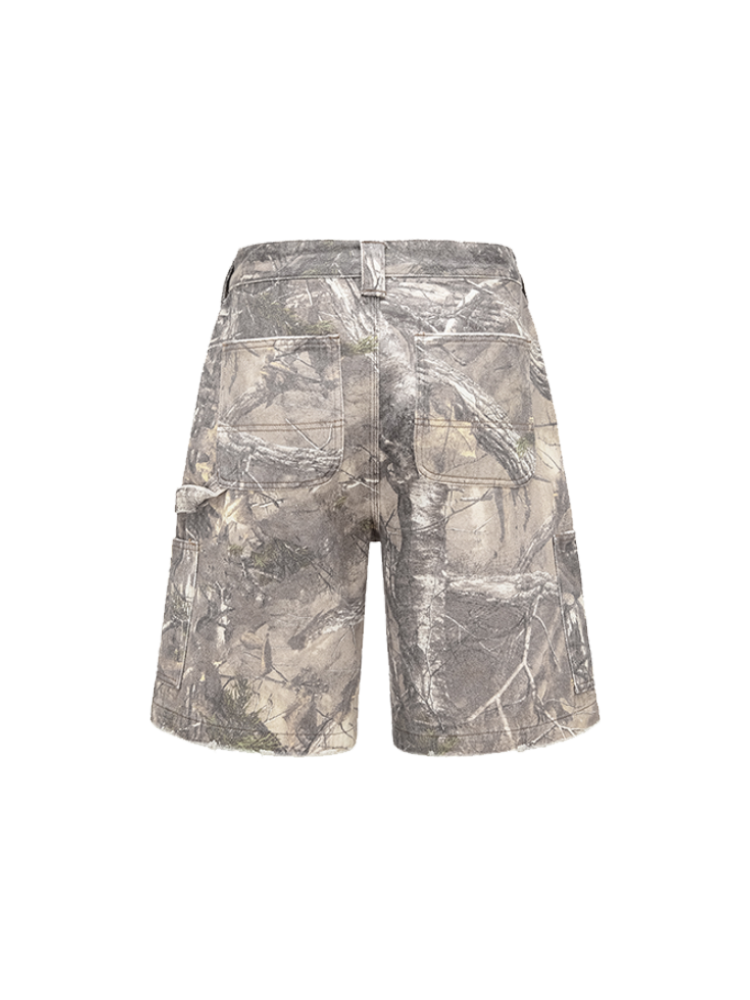 KONOOT Dead Branch Camouflage Washed Old Gradual Change Shorts