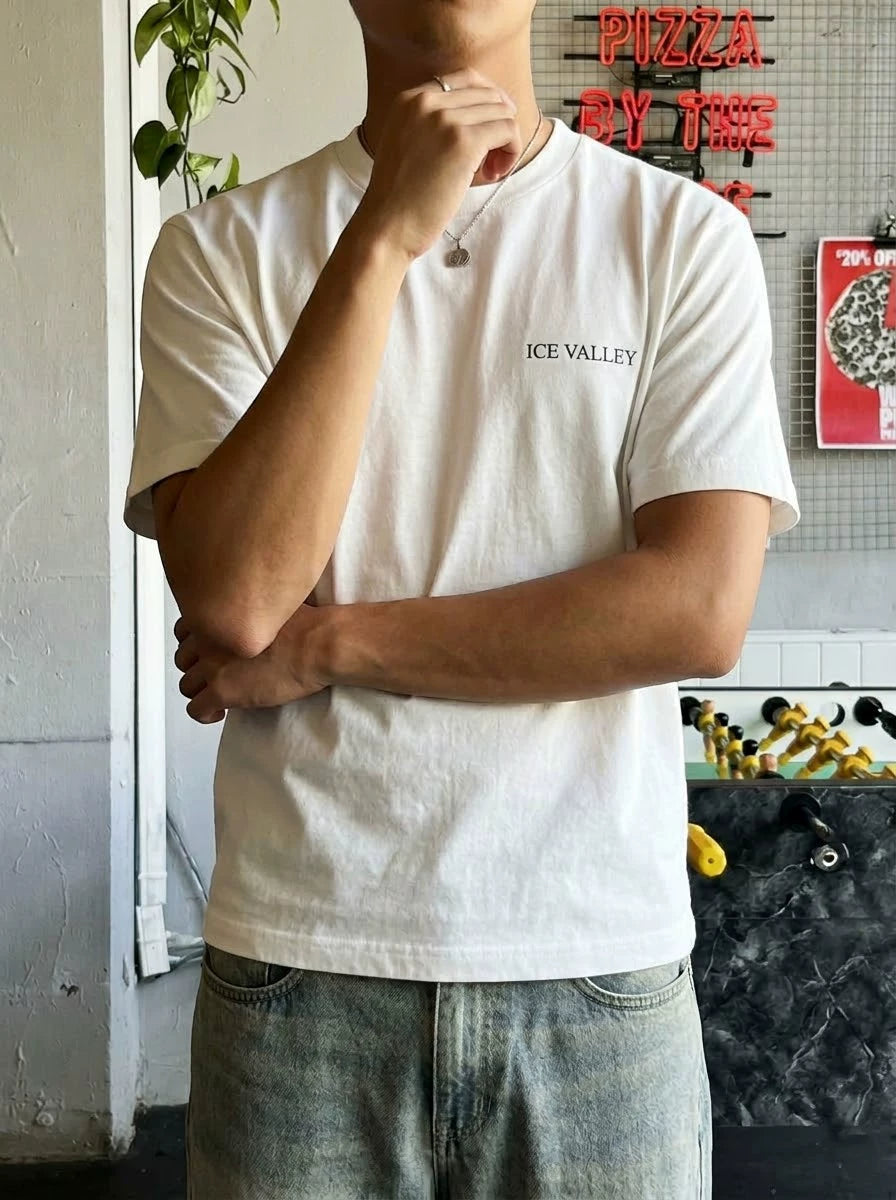 Wang Youbing Hand-painted Flower and Bird Advanced Sense Casual Tee