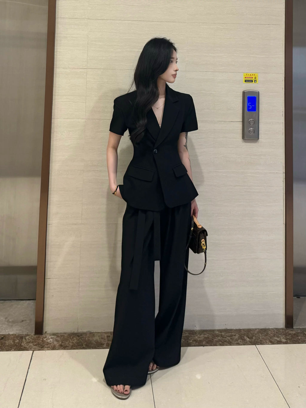 PANPANSTUDIO Suit Medium and Long Wide-leg Pants