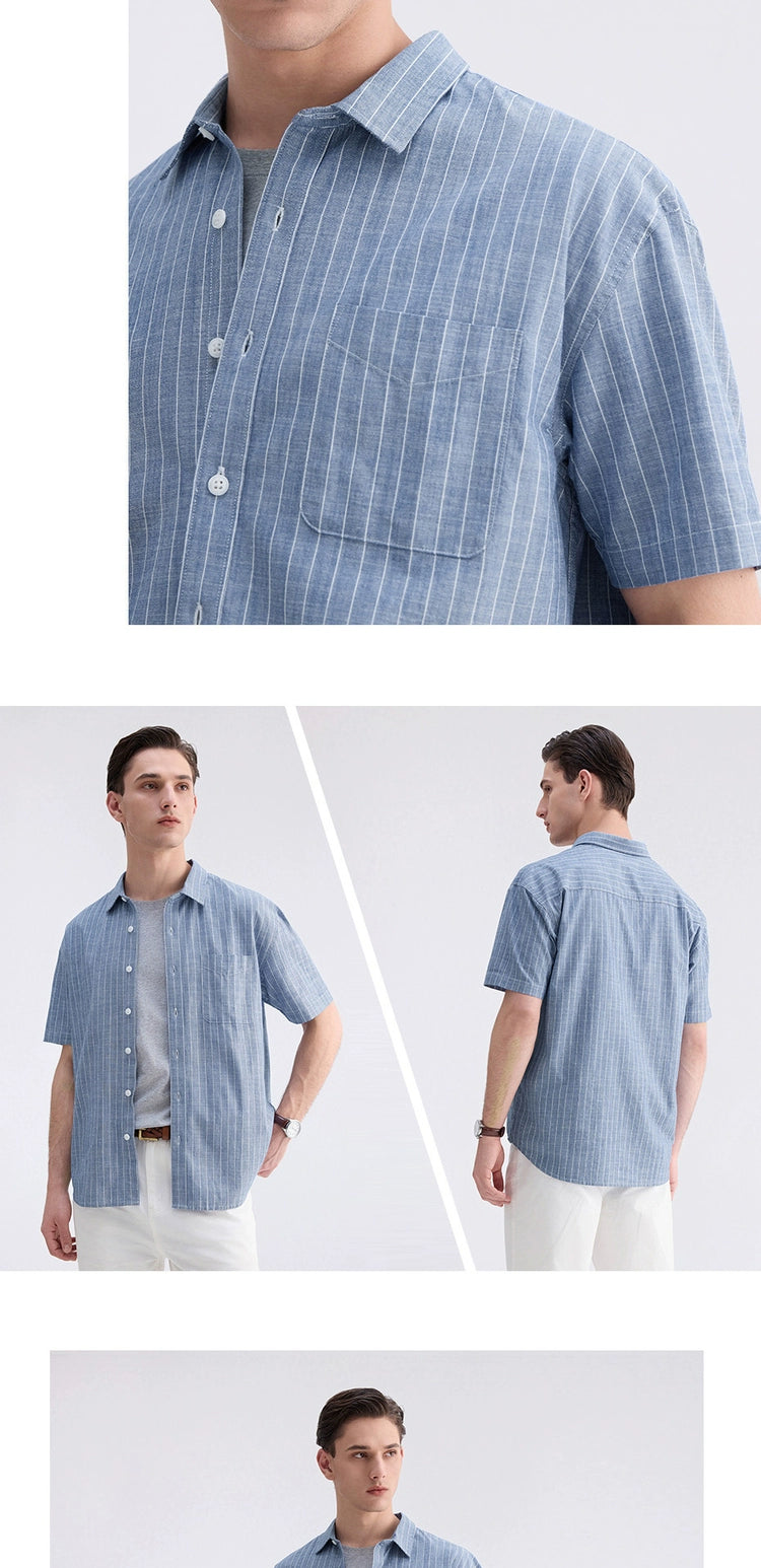Giordano Striped Versatile Shirt