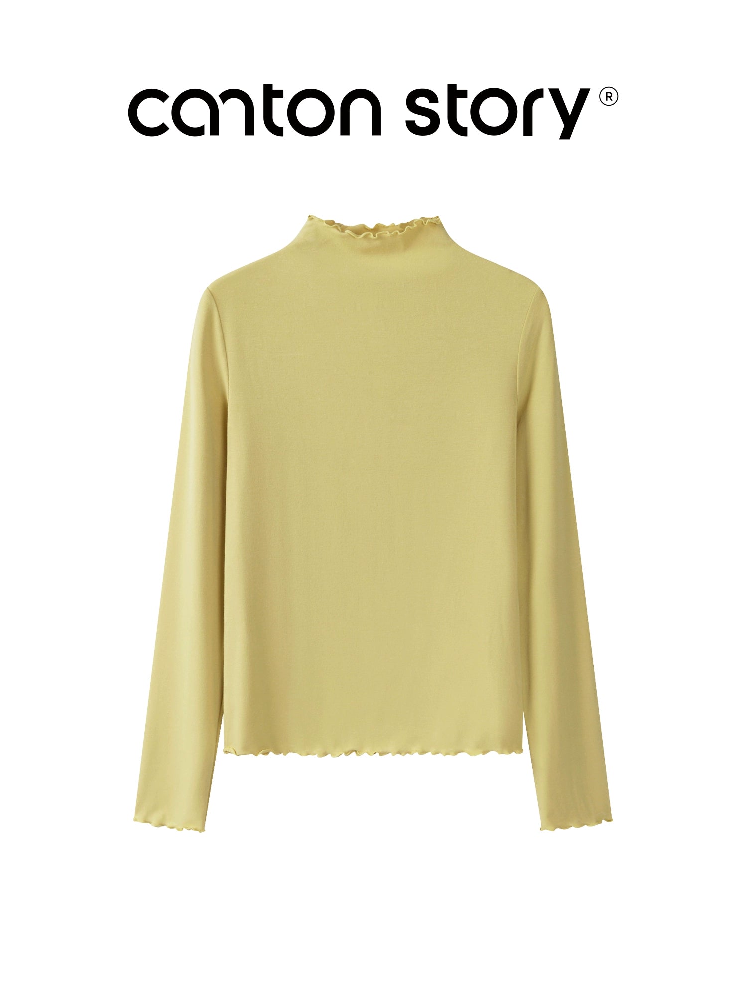 Cantonstory Shoulder Casual Versatile Bottom Shirt