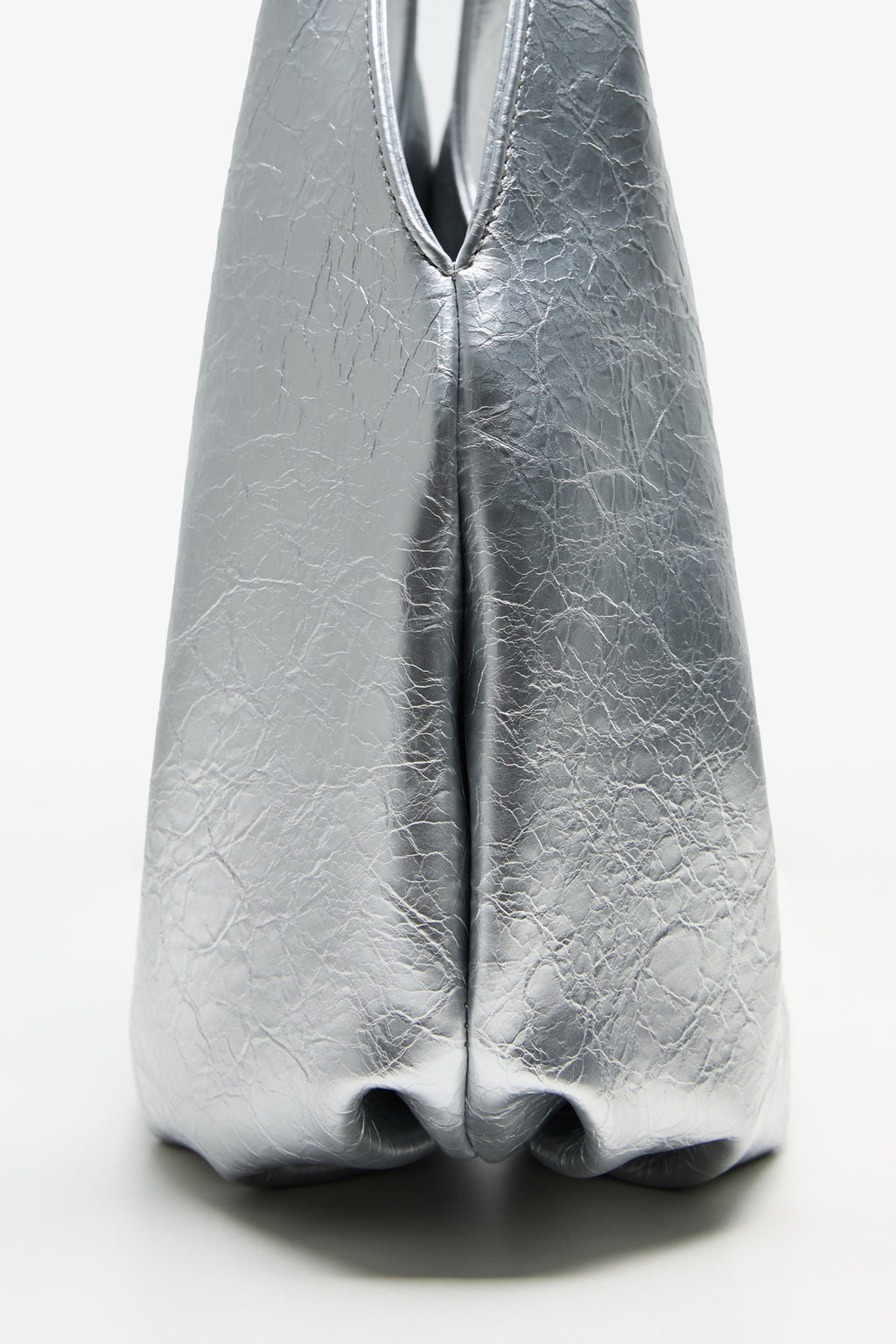 DirtySix Fuka bento bag soft pleated shiny leather shoulder underarm bag.