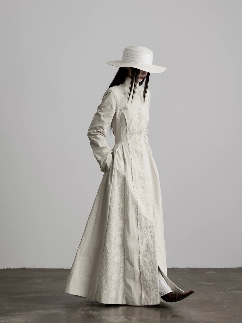 INDULGE Rough-edged Waist-strapped Trench Coat