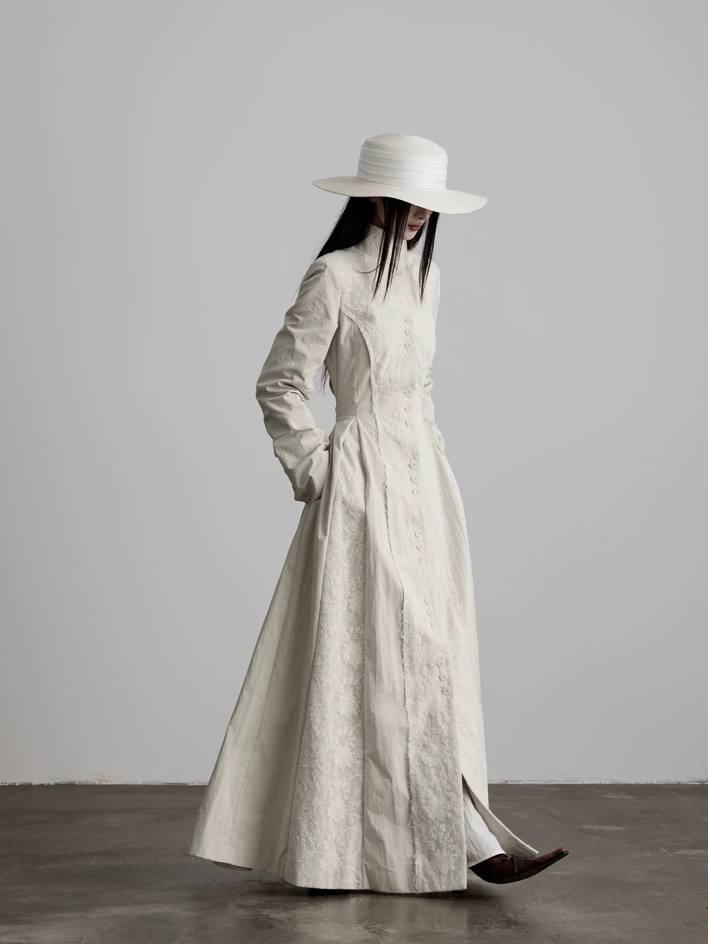 INDULGE Rough-edged Waist-strapped Trench Coat
