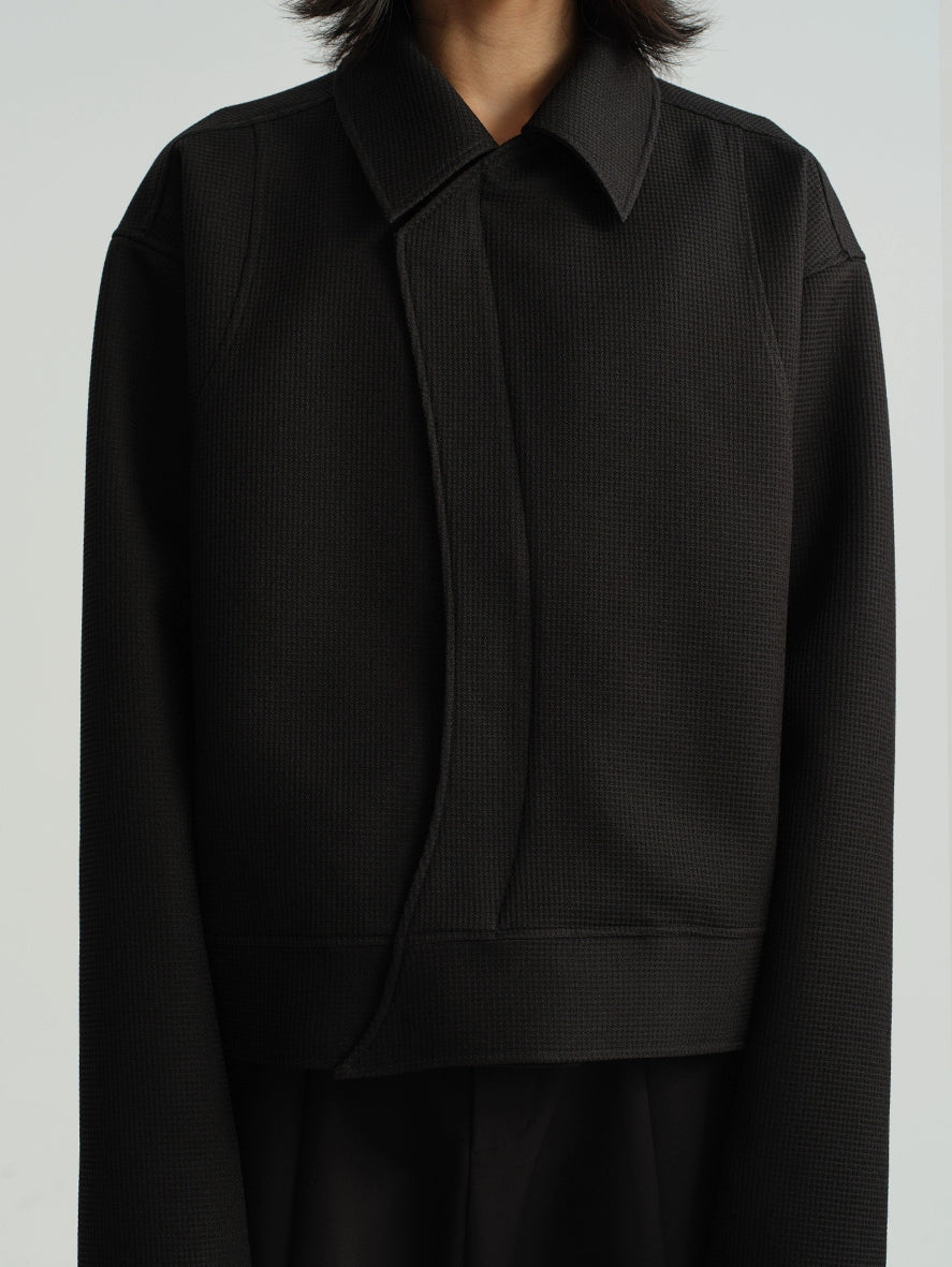 JCAESAR Short Wide Silhouette Zip Jacket