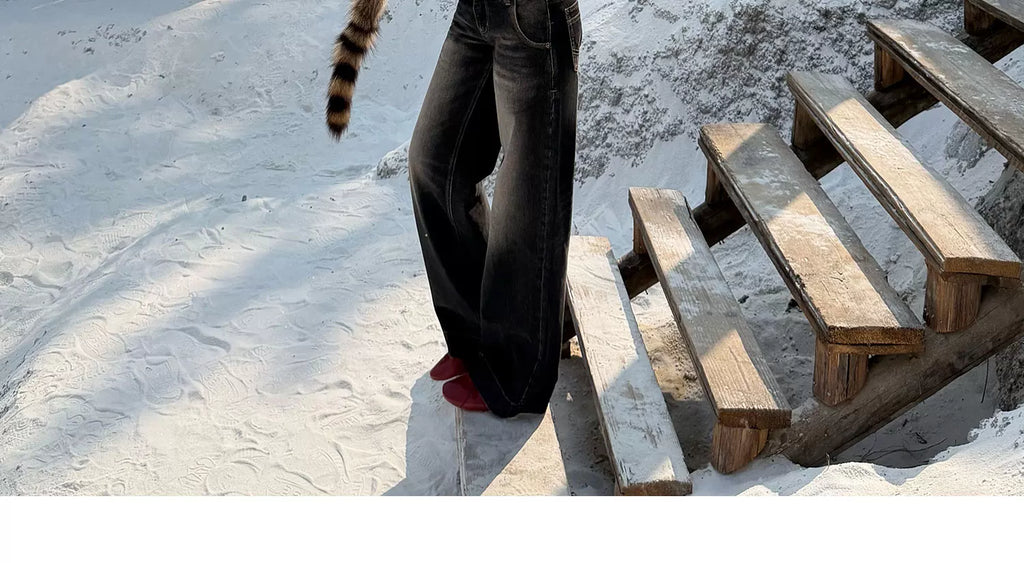 Audwyn Washed Old Black Straight Jeans