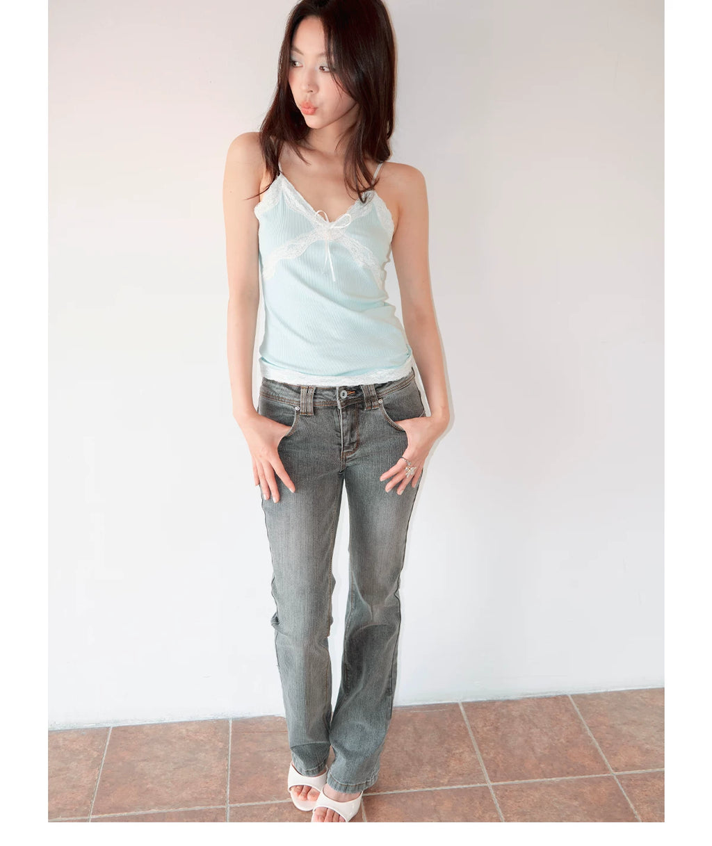 FUNKYFUN Contrast Lace Sling