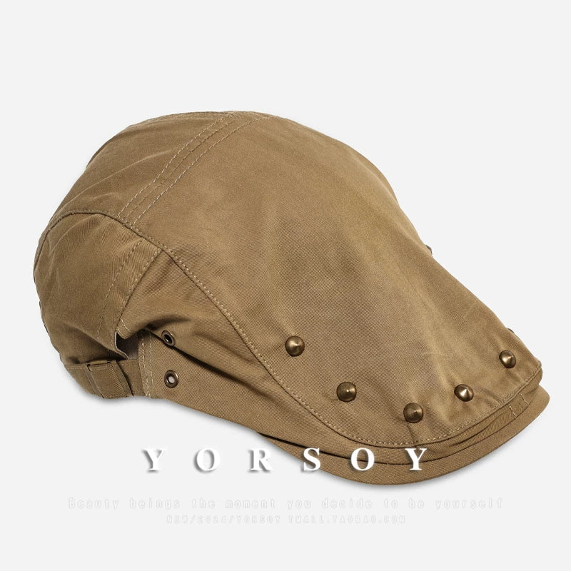 YORSOY Vintage Rivet Hip Hop Beret