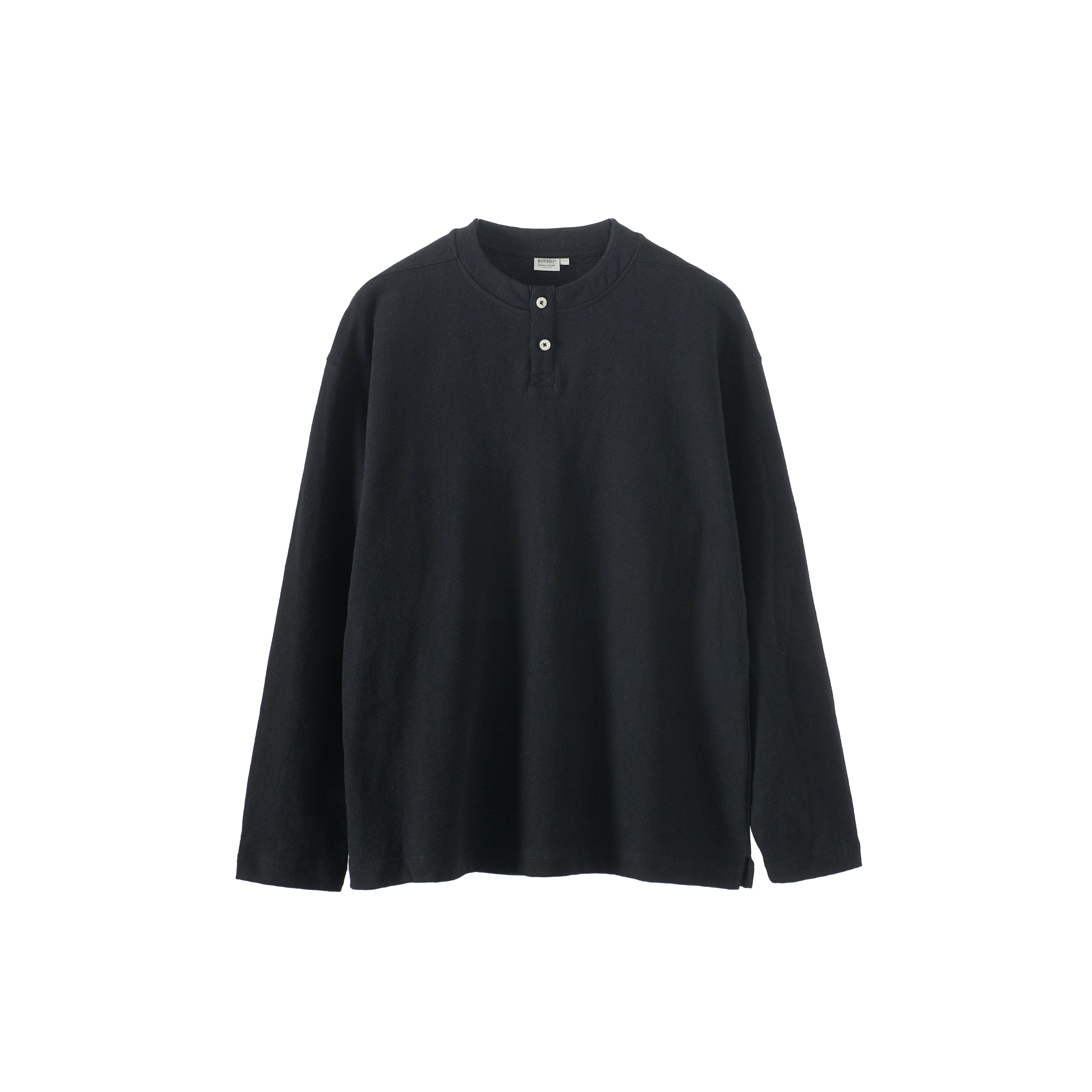 BUTTBILL Henry Collar Simple Casual Vintage Long Sleeve