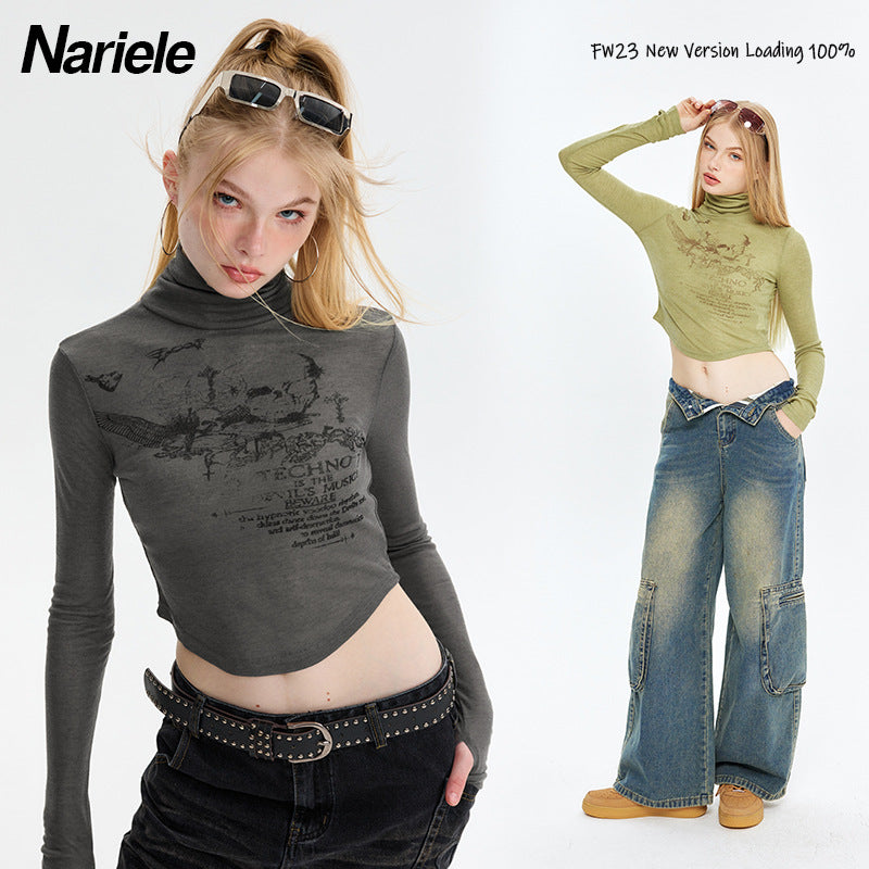 Nariele Fun Skull Alphabet Print Babes Tee