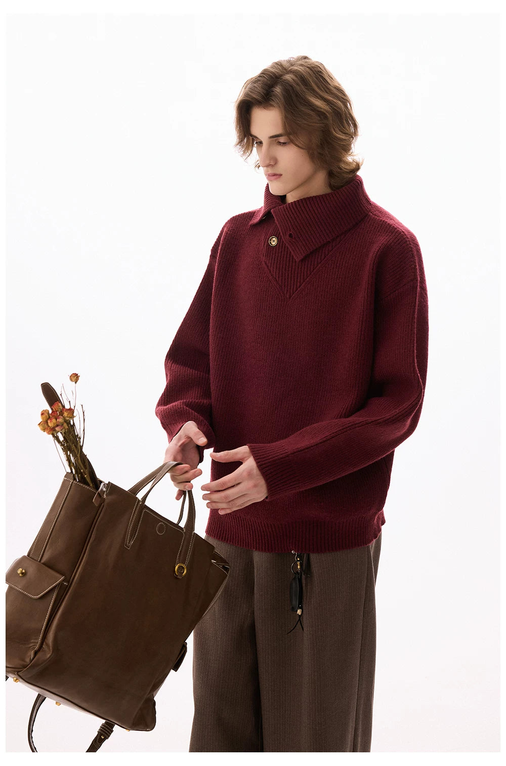 CHOR Turtleneck Knitted Bottomed Thickened Warm Sweater