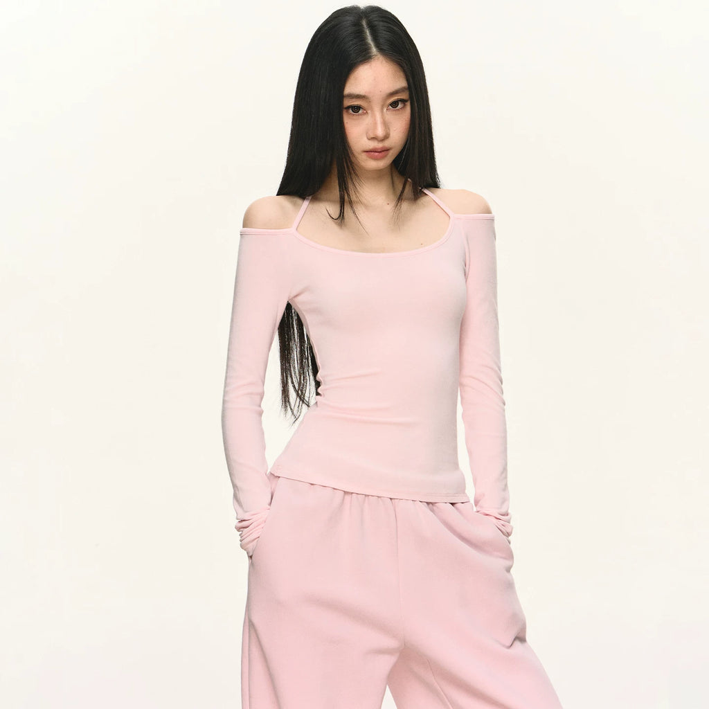 Anna Aneae Neck Slim Long Sleeves