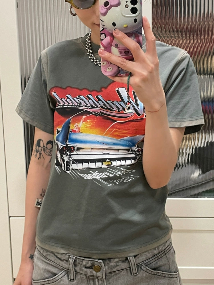 MMBBT Retro Old Printed Round Neck Tee