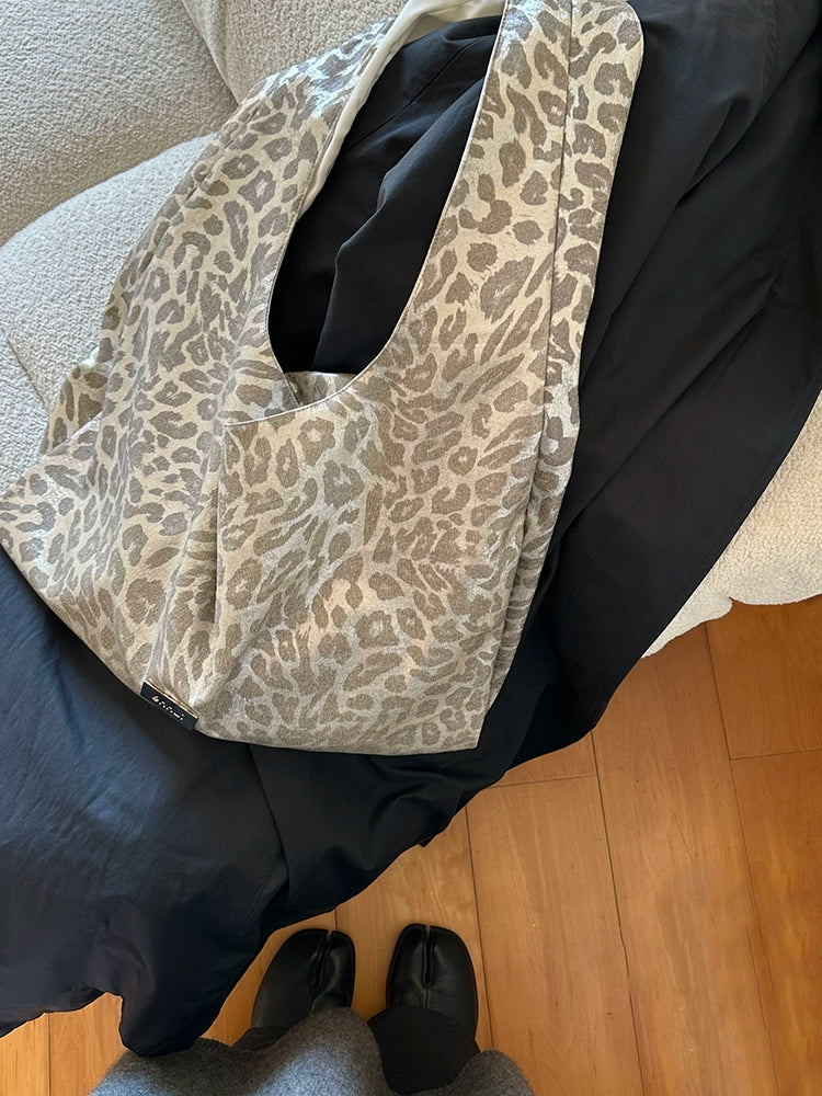 Ennui Cold Leopard Print Lazy Fashionable Shoulder Messenger Bag