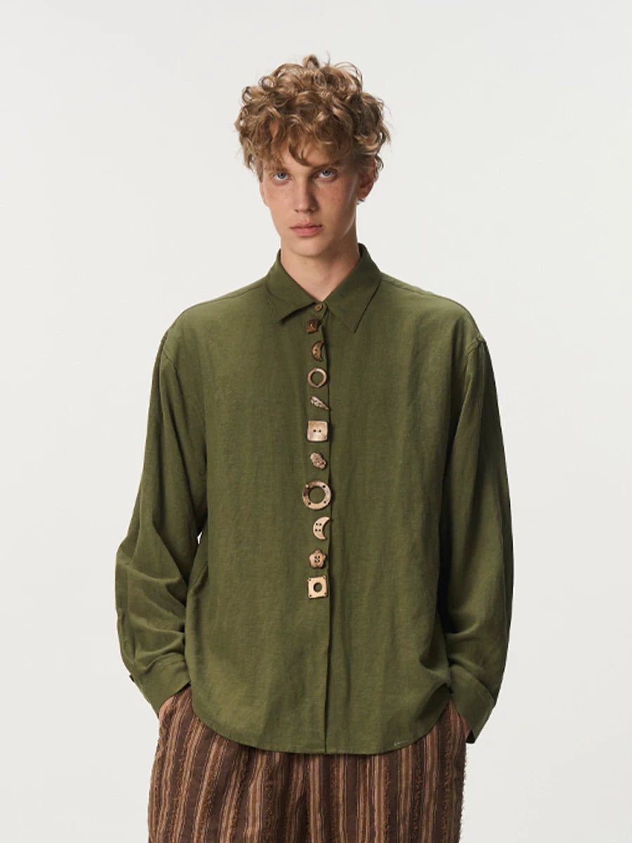 CNEW Vintage Casual Long Sleeve Shirt