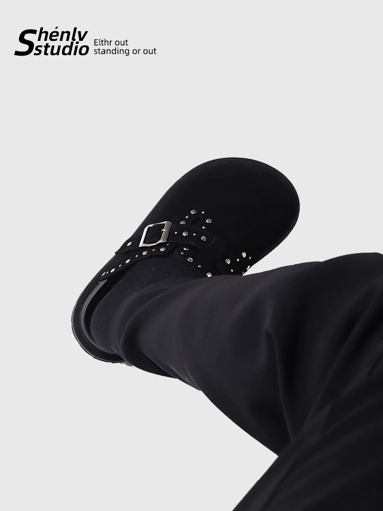 SHENLV STUDIO Vintage Rivet Wide Head Birkenstocks
