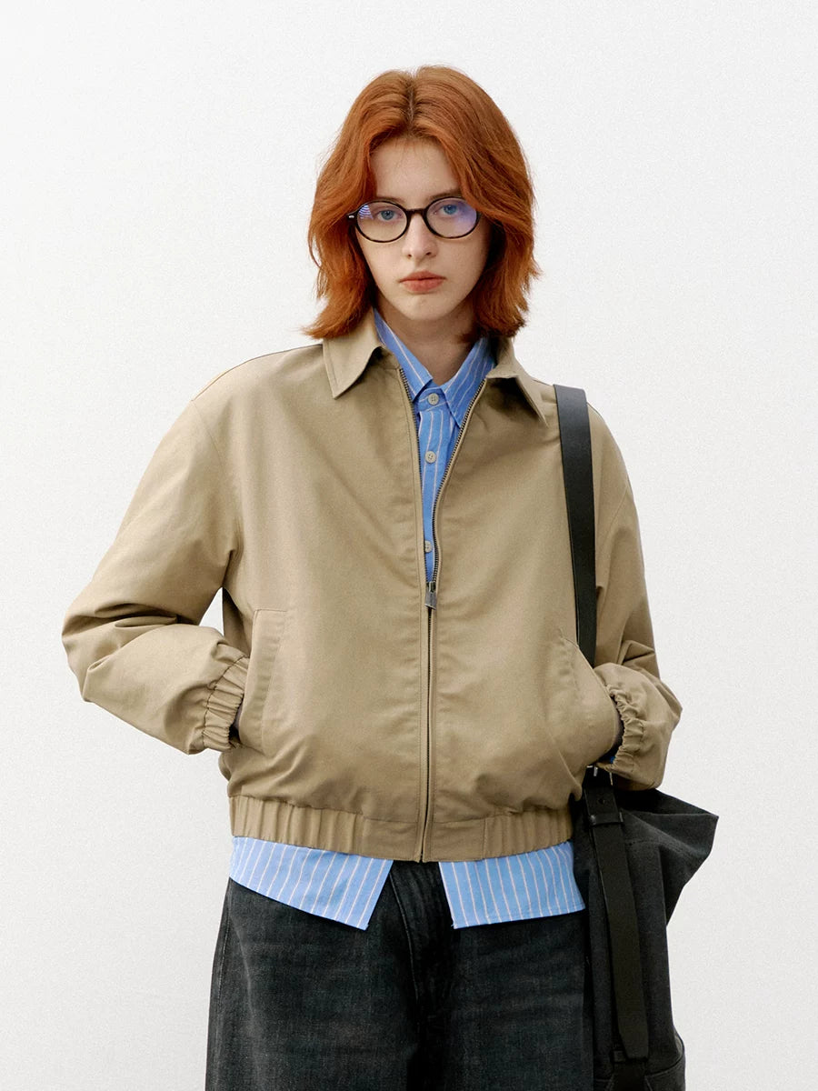 714Street Vintage Casual Contrast Jacket