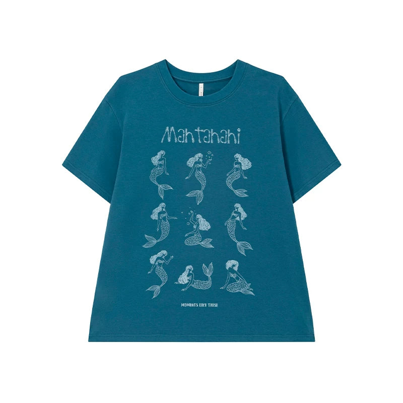 KANO Mermaid Print Crew Neck Tee