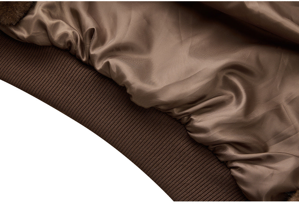 EME Retro Stand-up Collar Loose Niche High-end Jacket