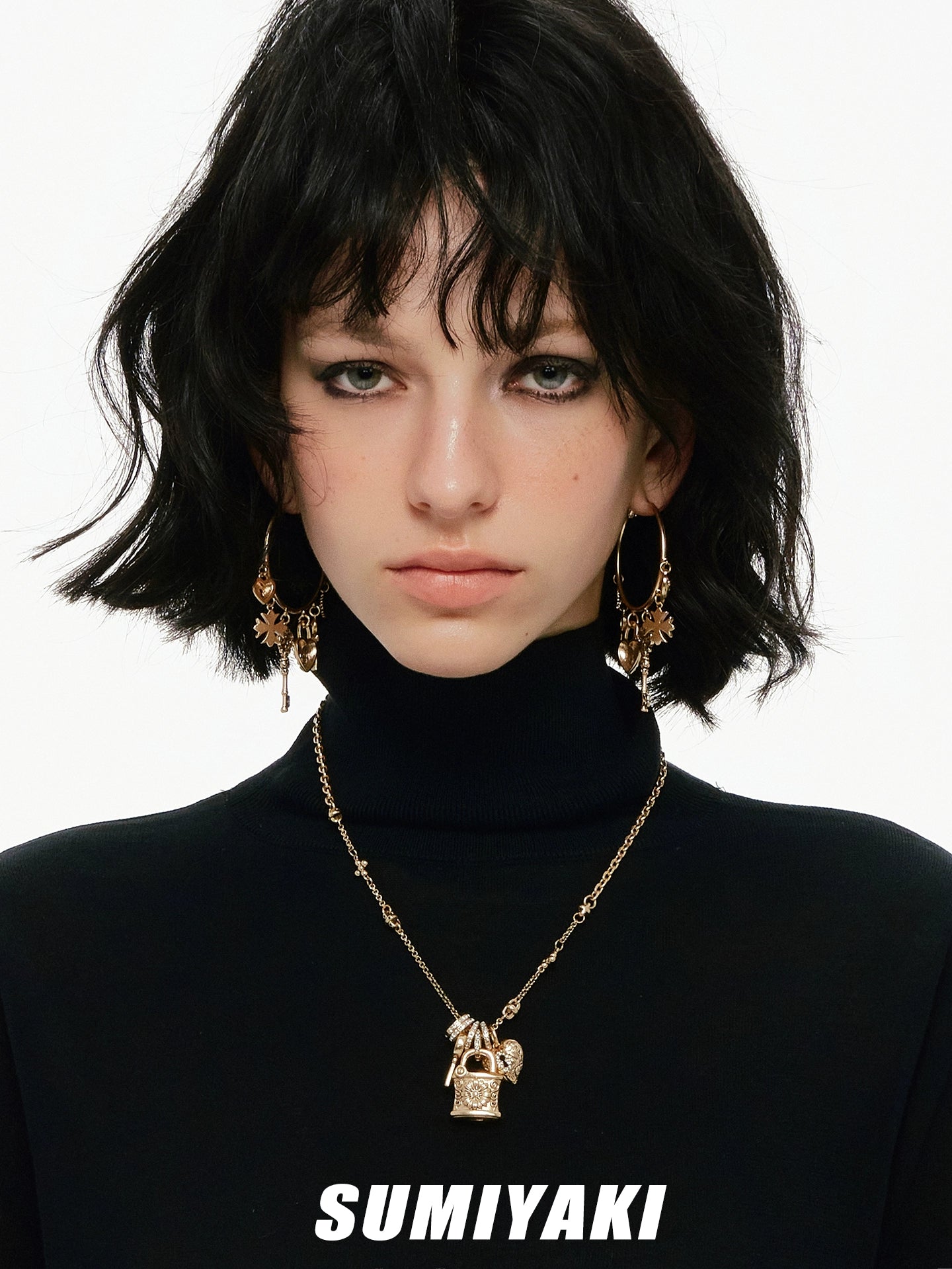 SUMIYAKI Retro Key Love Earrings