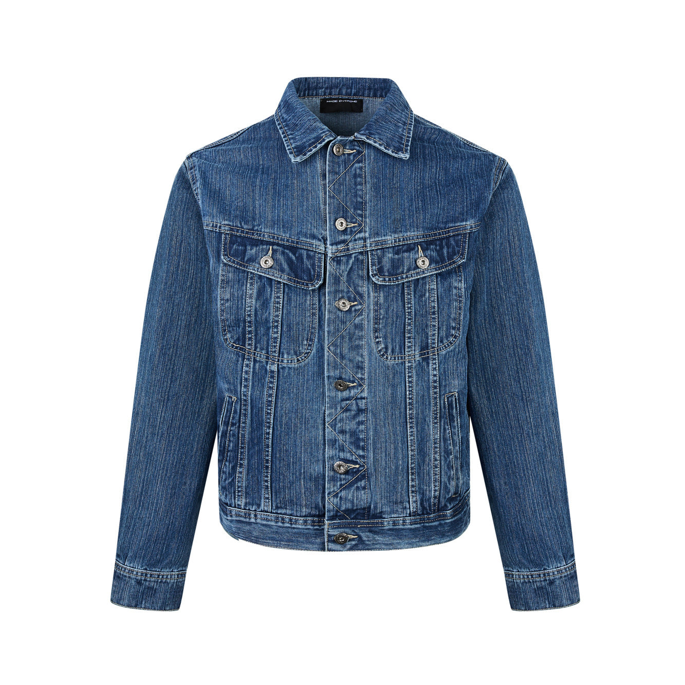 EME Slub Pattern Old Vintage Short Wide Jacket