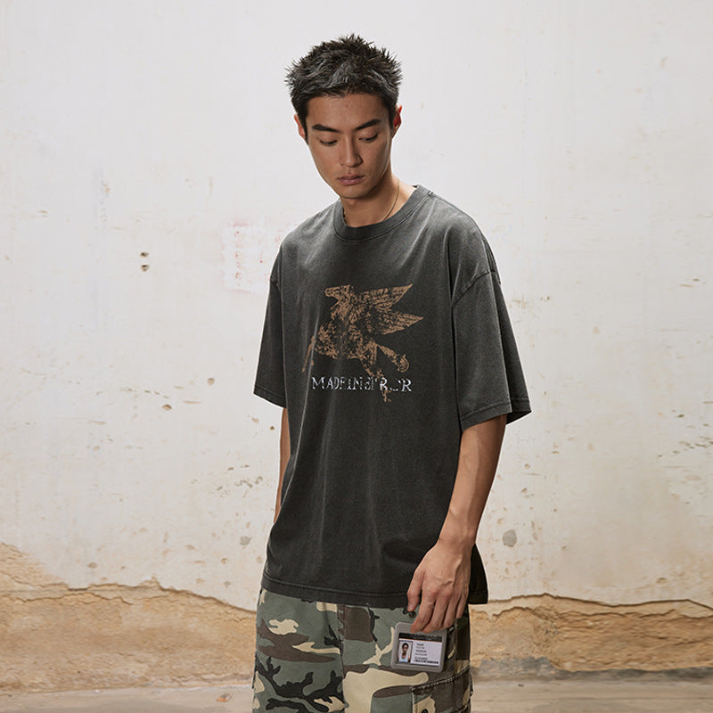 UNF old washed destruction cracking tee