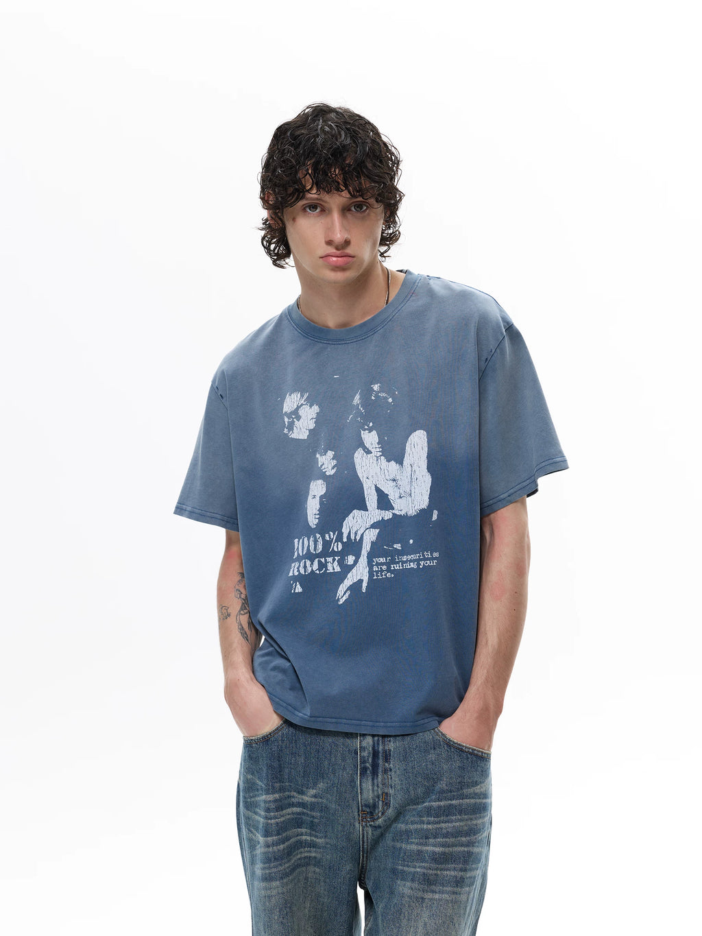 WLNEXT Vintage Premium Sense Loose Tee