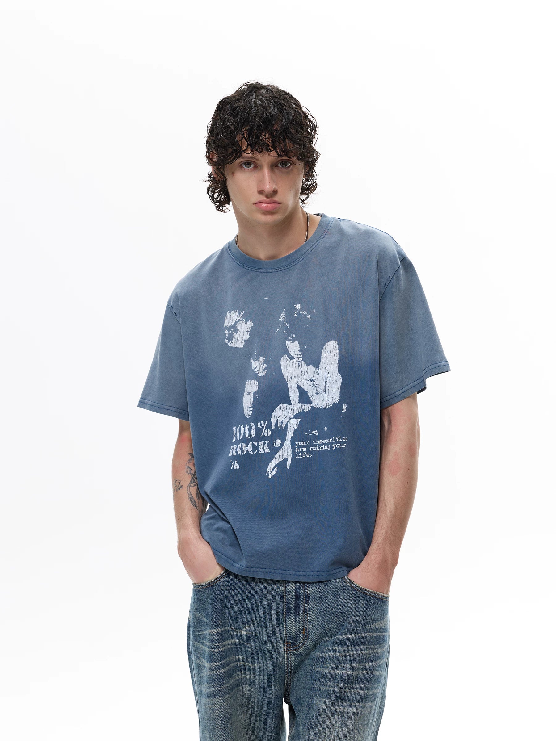 WLNEXT Vintage Premium Sense Loose Tee