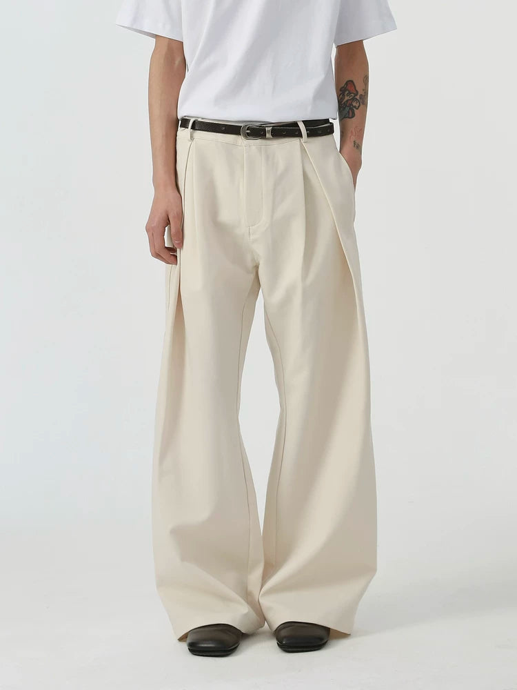 Stay The Night 3D I-pleated A-shaped Casual Pants