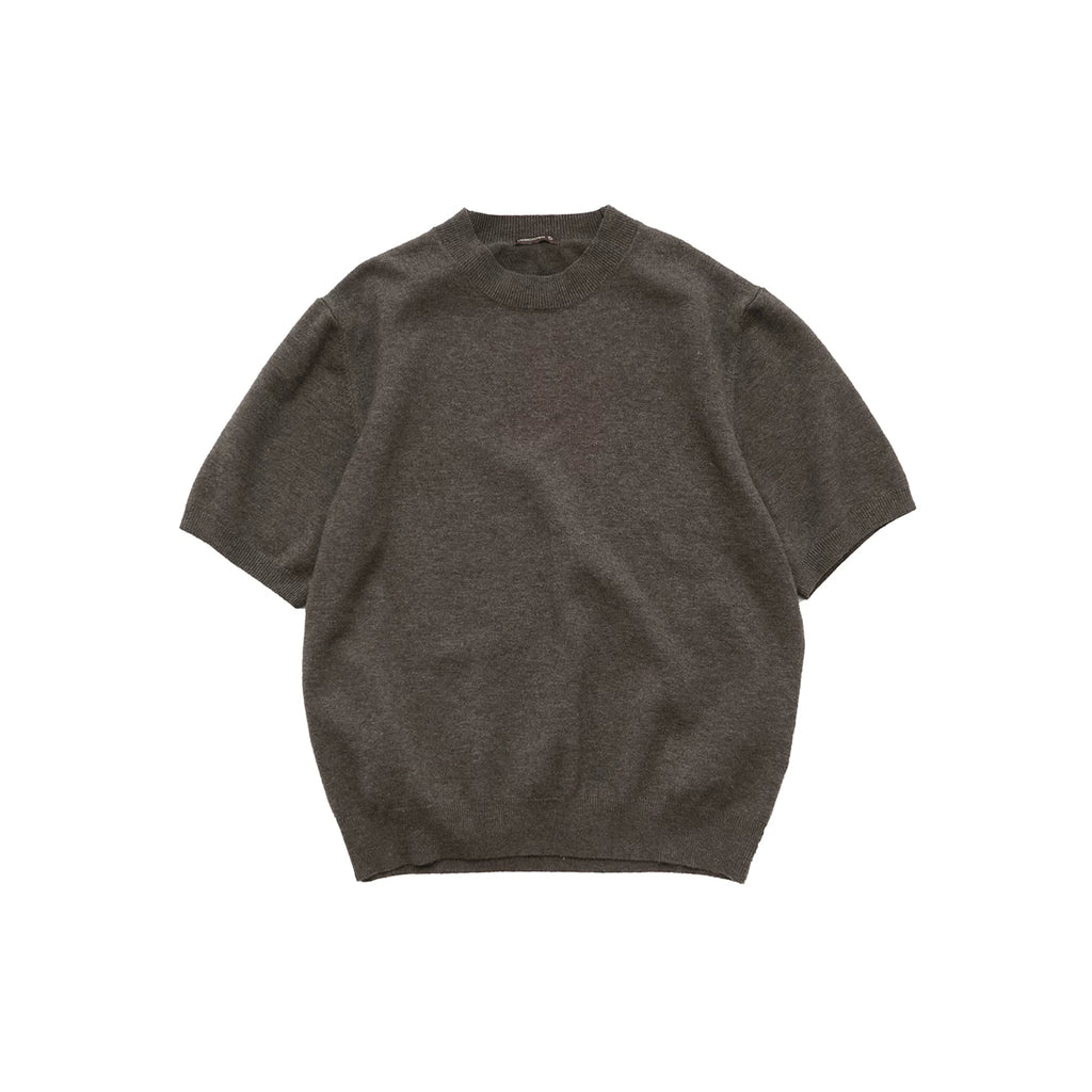 LIVINGTOWN Vintage Versatile Crew Neck Knitted Tee