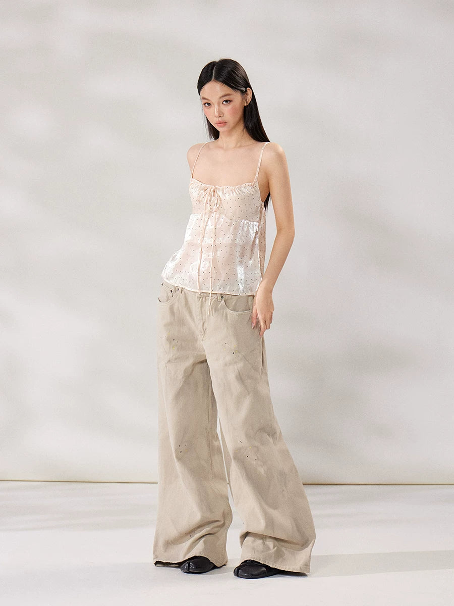 WITHMIN Made Old Ink Splashing Straight Jeans