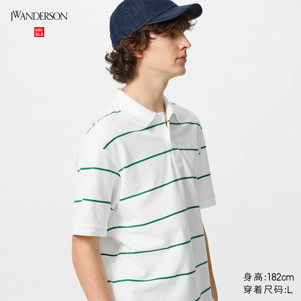 Uniqlo x JW men's and women's fast-drying POLO shirt short-sleeved striped T-shirt 25 spring and summer new 478788