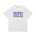 HEADACHE Bold Letter Print Round Neck Tee