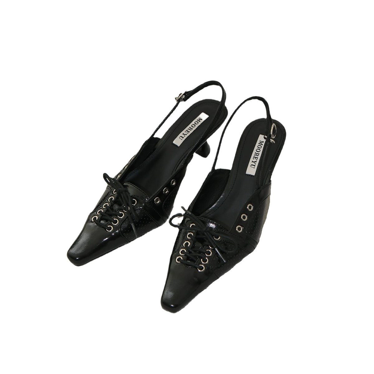 Mooreyu Bow Bag Head Temperament Strap High Heels