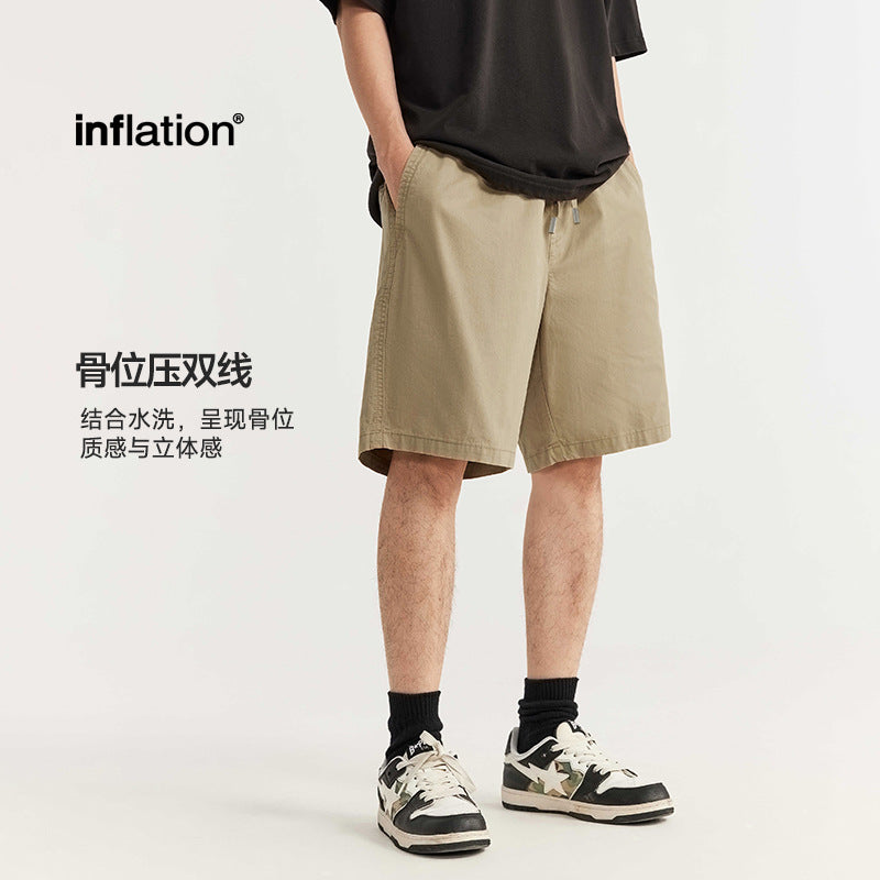 INF Washed Assute Dyed Straight Shorts