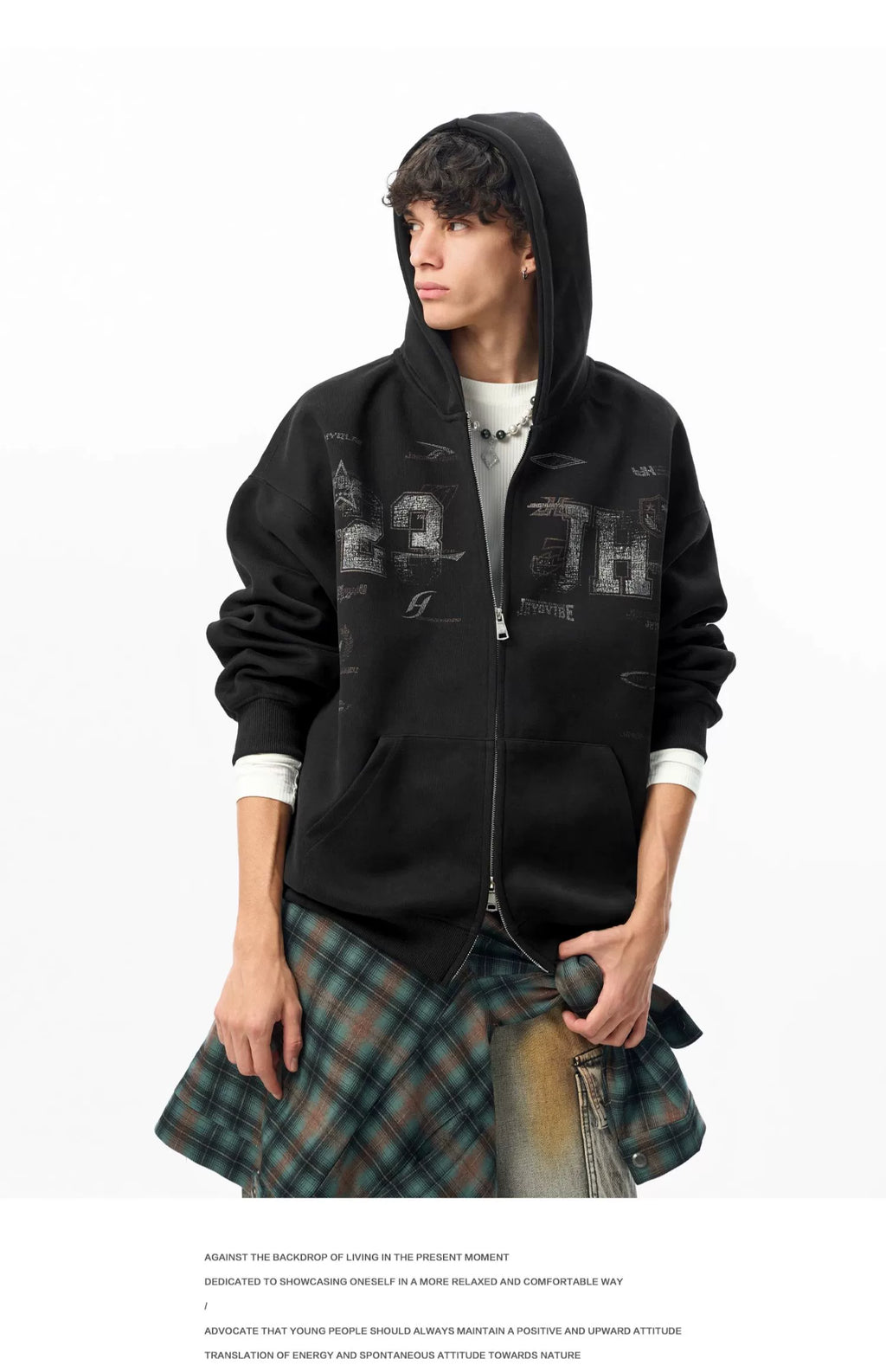 JHYQ Spring Letter Print Hoodie