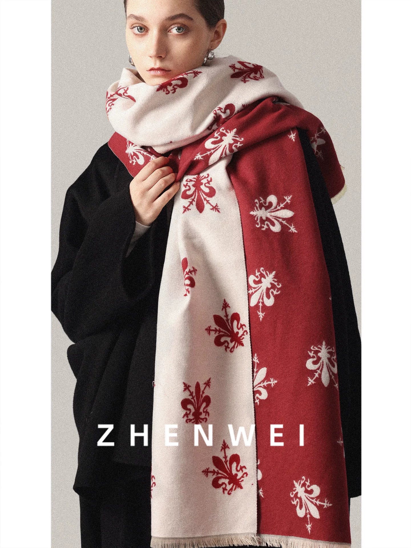 ZHENWEI Florence Iris Plus Wide Shawl Scarf