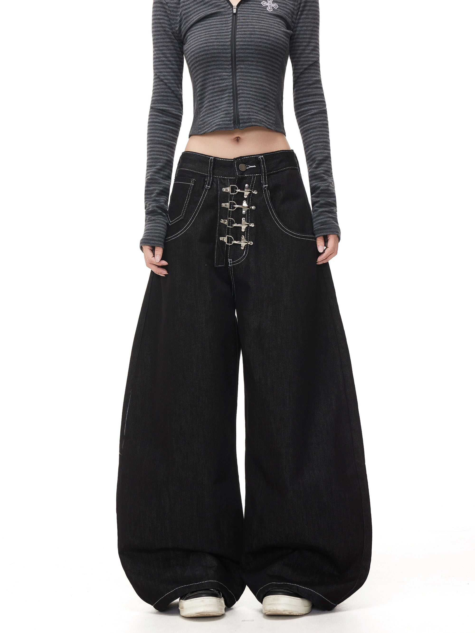 BTSG Profile Scimitar Wide-leg Jeans