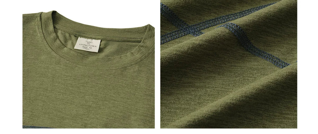 LIVINGTOWN Contrast Color Casual Loose Versatile Tee