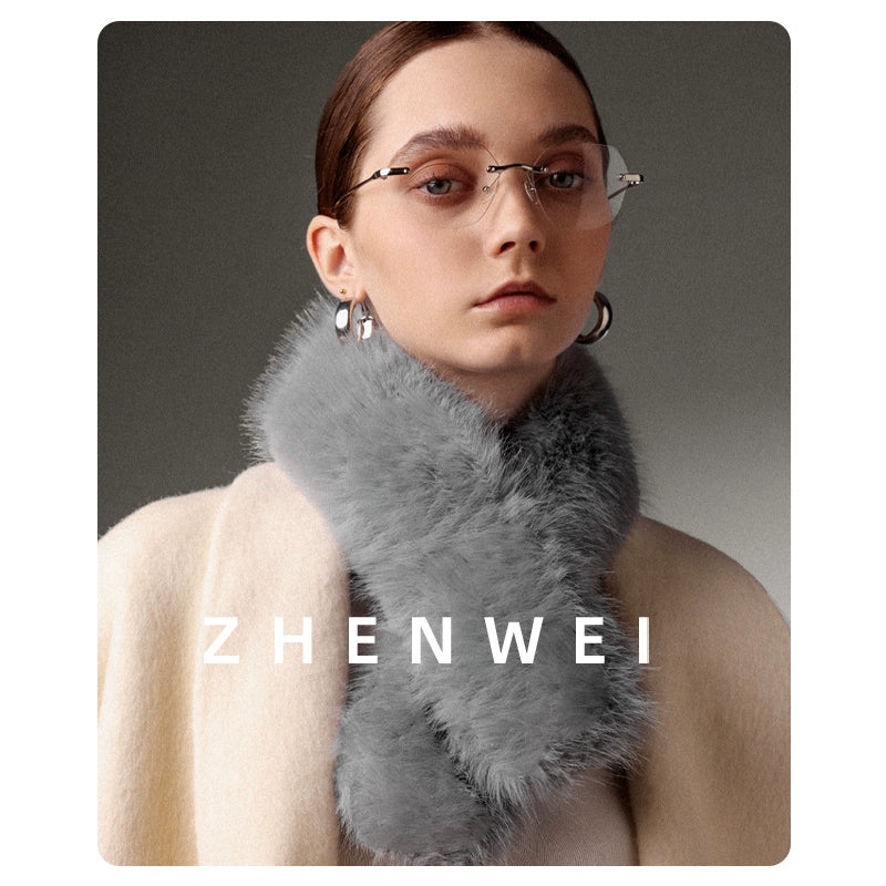 ZHENWEI Thickened Furry Scarf