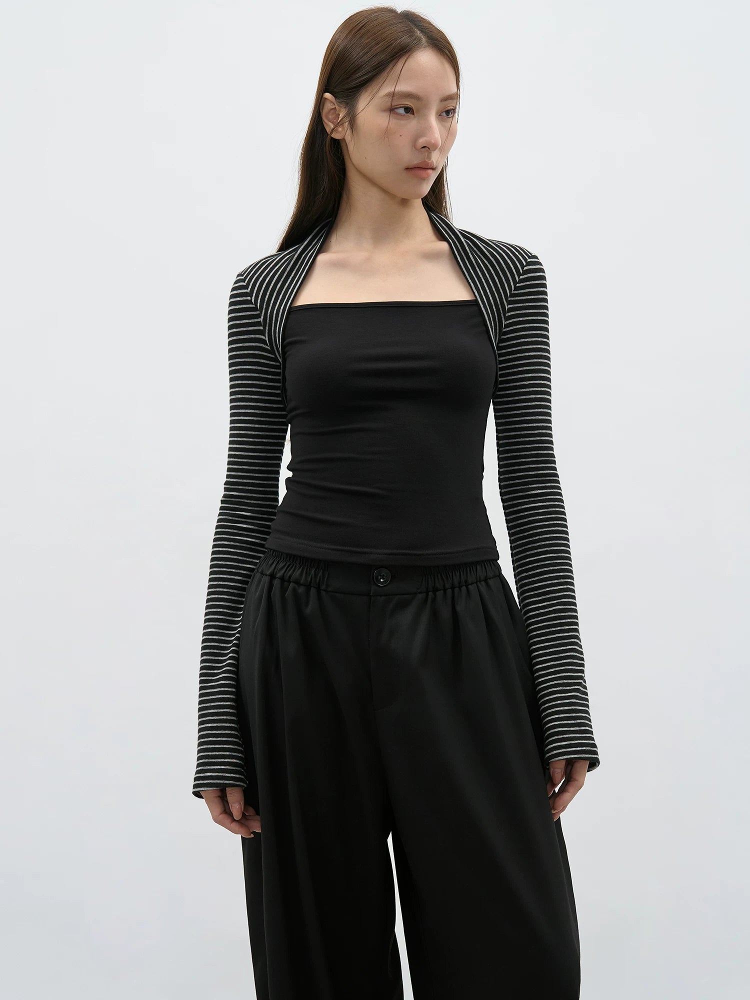 EIGHTHMONTH Versatile Striped Vest Long Sleeve