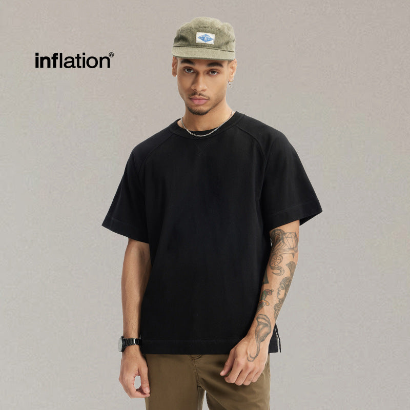 Inflation Retro Shoulder Hem Split Tee