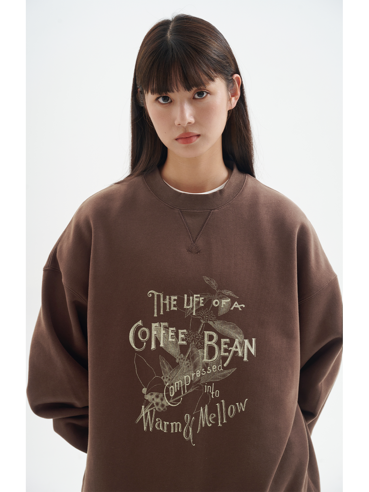 BUTTBILL Coffee heavy 100% Cotton 500g double-sided printed sweatshirt