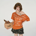 Girlyhalo Vintage Sloping Shoulder Loose Two-Piece Set