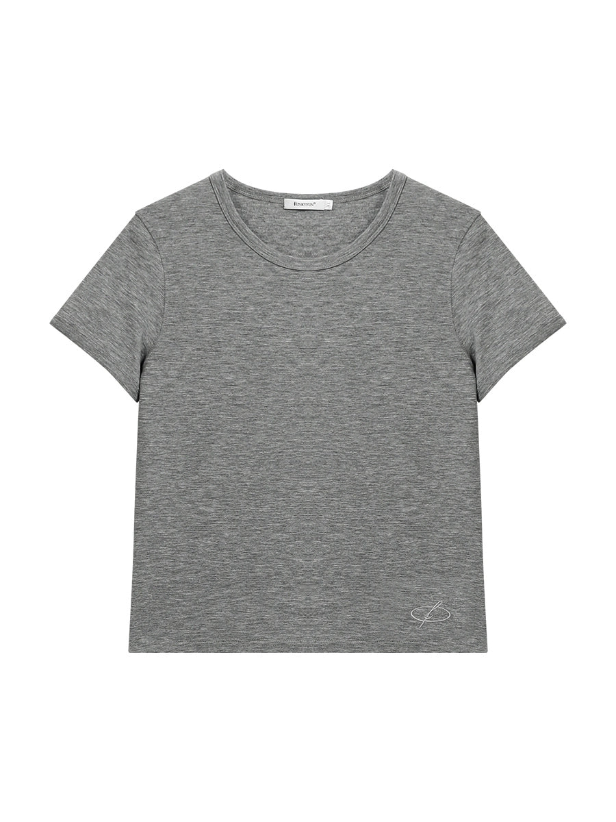 FUNKYFUN Basic Fashionable Minimalist Loose Short TEE