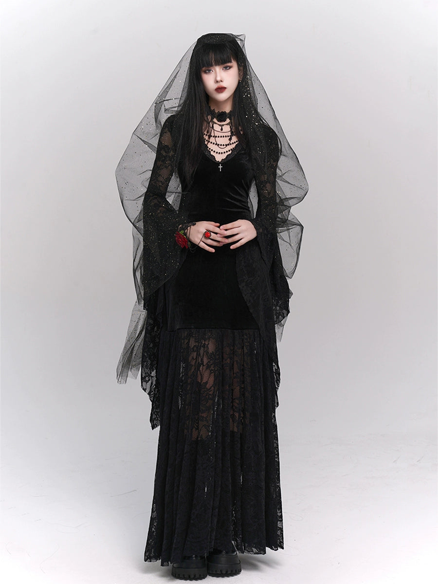 LADYGHOST Vintage Dark Gothic Dress