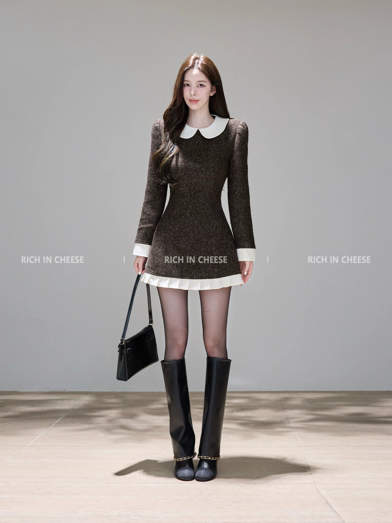RICH IN CHEESE Waist A Word Dress